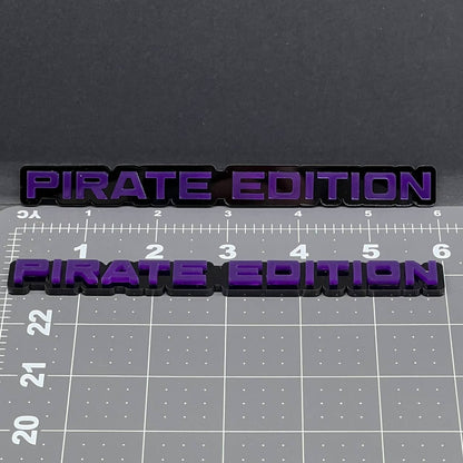 2PC PIRATE Edition Emblem – 3D Multicolor Acrylic Car Badge Decal