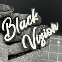 1PC Black Vision 3D Multicolor Acrylic Emblem Badge for Car SUV or Truck