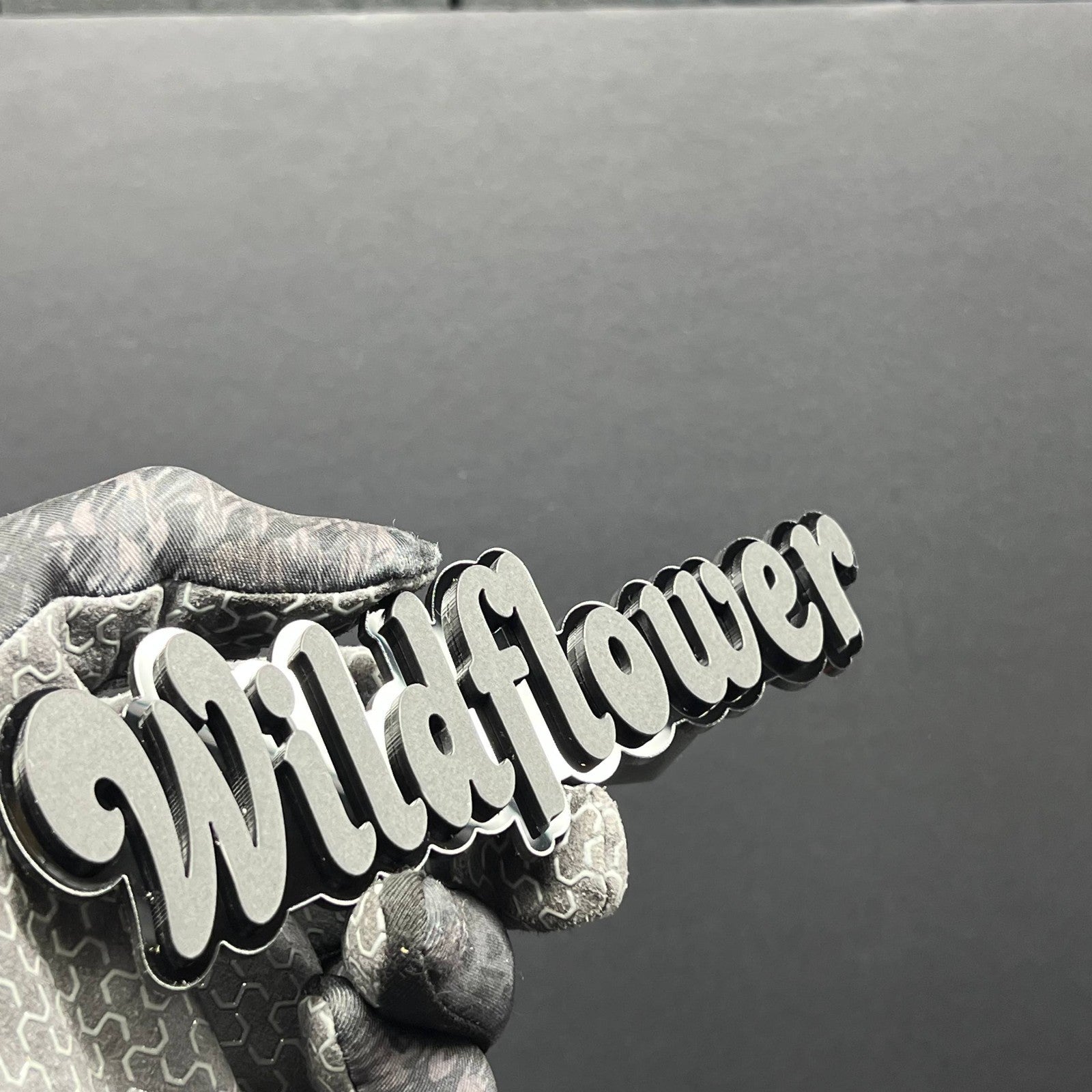 1PC WILDFLOWER Emblem – Custom 3D Multicolor Acrylic Car Exterior Badge