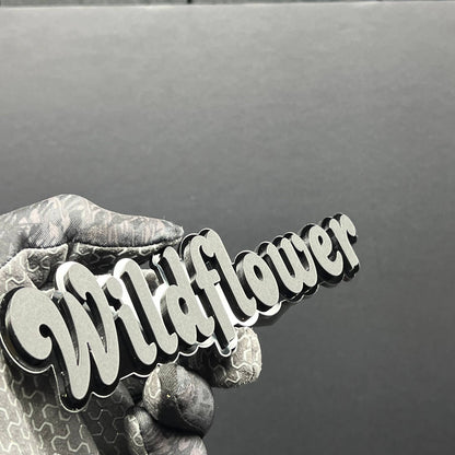 1PC WILDFLOWER Emblem – Custom 3D Multicolor Acrylic Car Exterior Badge
