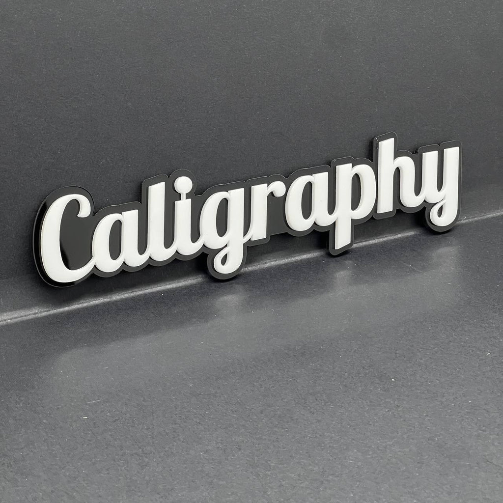 1PC CALIGRAPHY 3D Emblem – Multicolor Acrylic Tailgate & Fender Car Badge