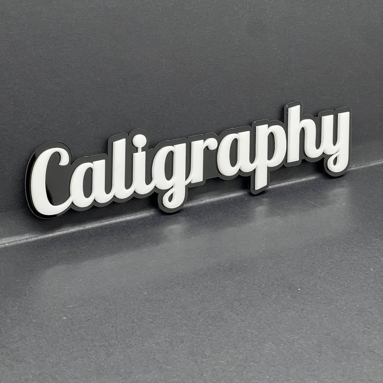 1PC CALIGRAPHY 3D Emblem – Multicolor Acrylic Tailgate & Fender Car Badge