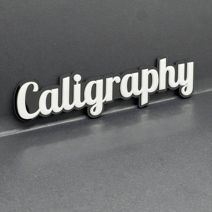 1PC CALIGRAPHY 3D Emblem – Multicolor Acrylic Tailgate & Fender Car Badge