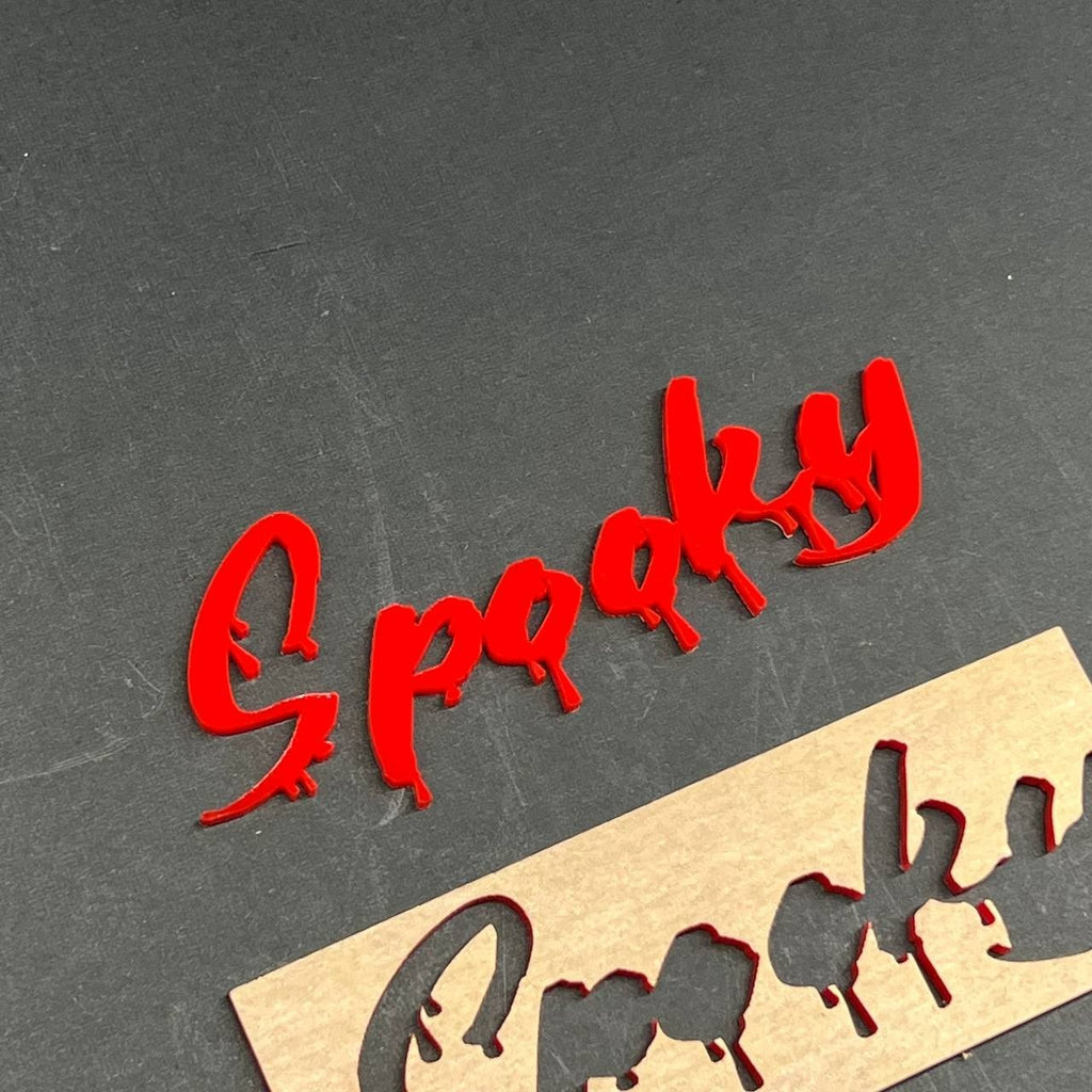 1PC Spooky Emblem Badge – Custom Multicolor 3D Acrylic Car Sticker Decal
