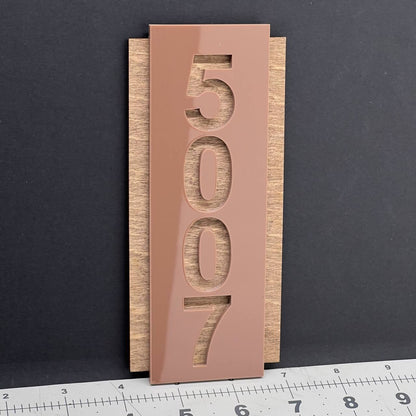 Hotel Room Number Sign – Wood & Acrylic Apartment Door Signage Custom