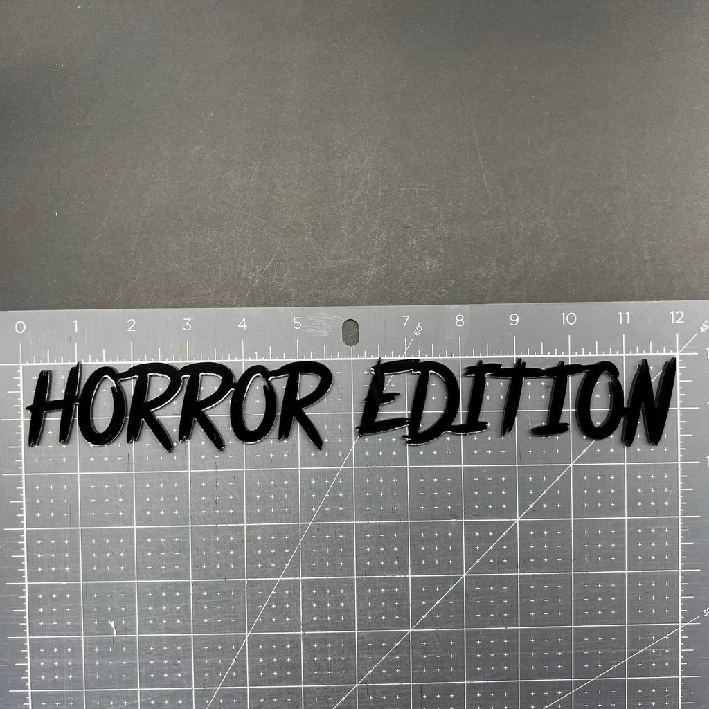 1PC HORROR Edition Emblem – 3D Multicolor Acrylic Car Badge Decal