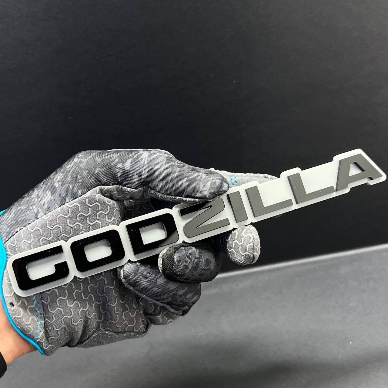 1PC GODZILLA 3D Lettering Emblem – Exterior Badge Decal for Trunk Fender or Door
