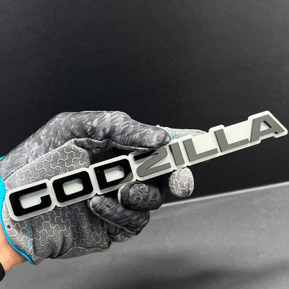 1PC GODZILLA 3D Lettering Emblem – Exterior Badge Decal for Trunk Fender or Door