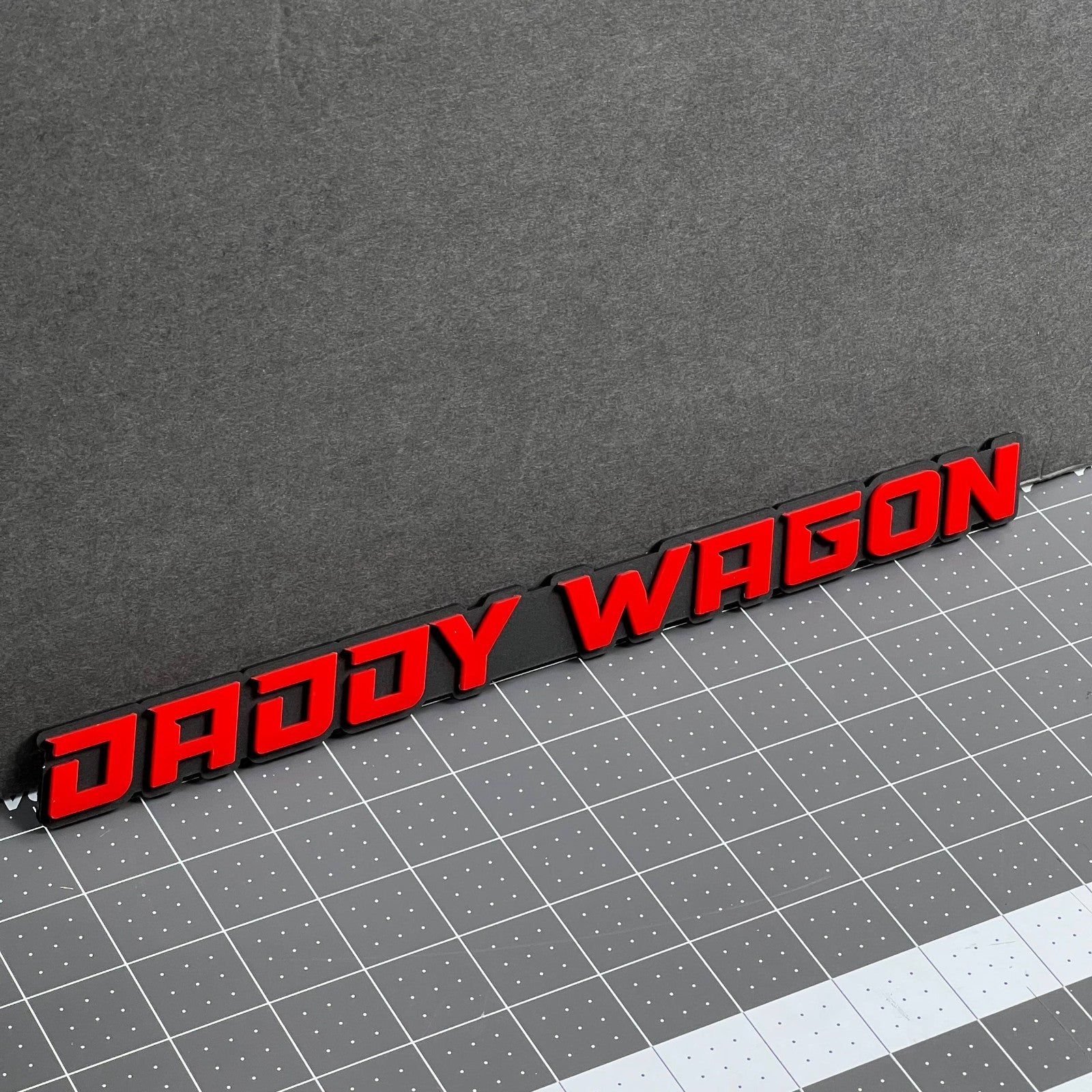 1PC DADDY WAGON Emblem – Durable 3D Multicolor Acrylic Truck & SUV Badge