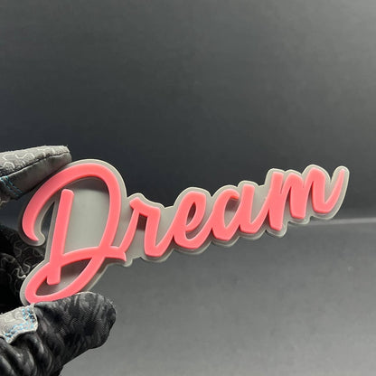 1PC Dream Emblem – 3D Multicolor Acrylic Car Fender & Trunk Badge Decal
