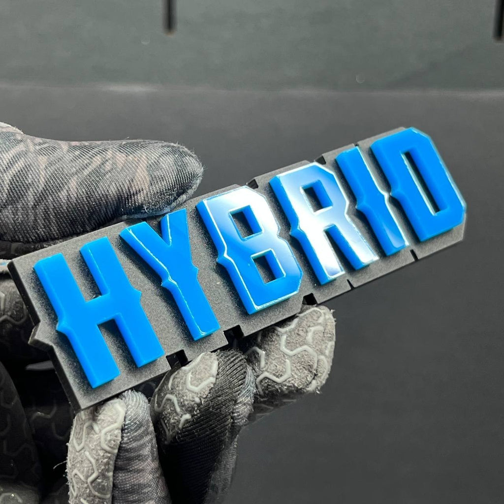 1pc HYBRID 3D Emblem – Custom Multicolor Acrylic Car Fender & Tailgate Badge