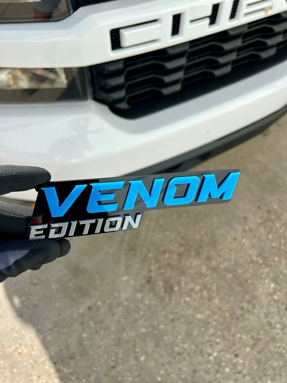 1pcs Venom Edition Emblem Car Badges Badass 3D Sticker Decal Multicolor
