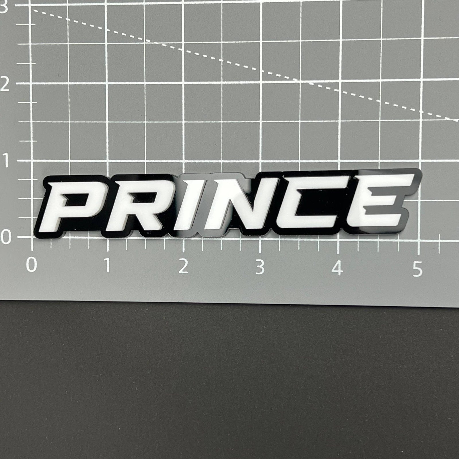 1PC PRINCE Badge – 3D Acrylic Car Truck Fender Tailgate Emblem Decal