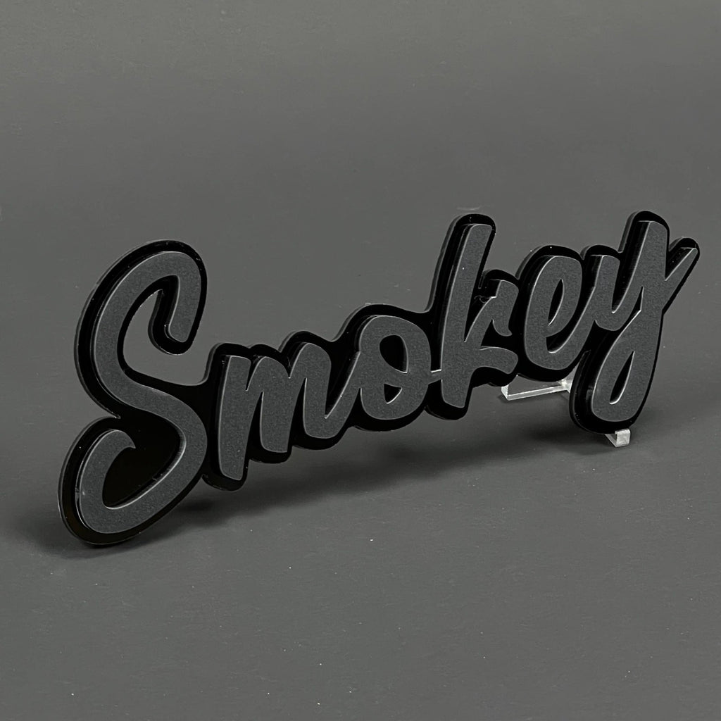 1PC SMOKEY Badge – 3D Acrylic Car Truck Fender Tailgate Emblem Decal
