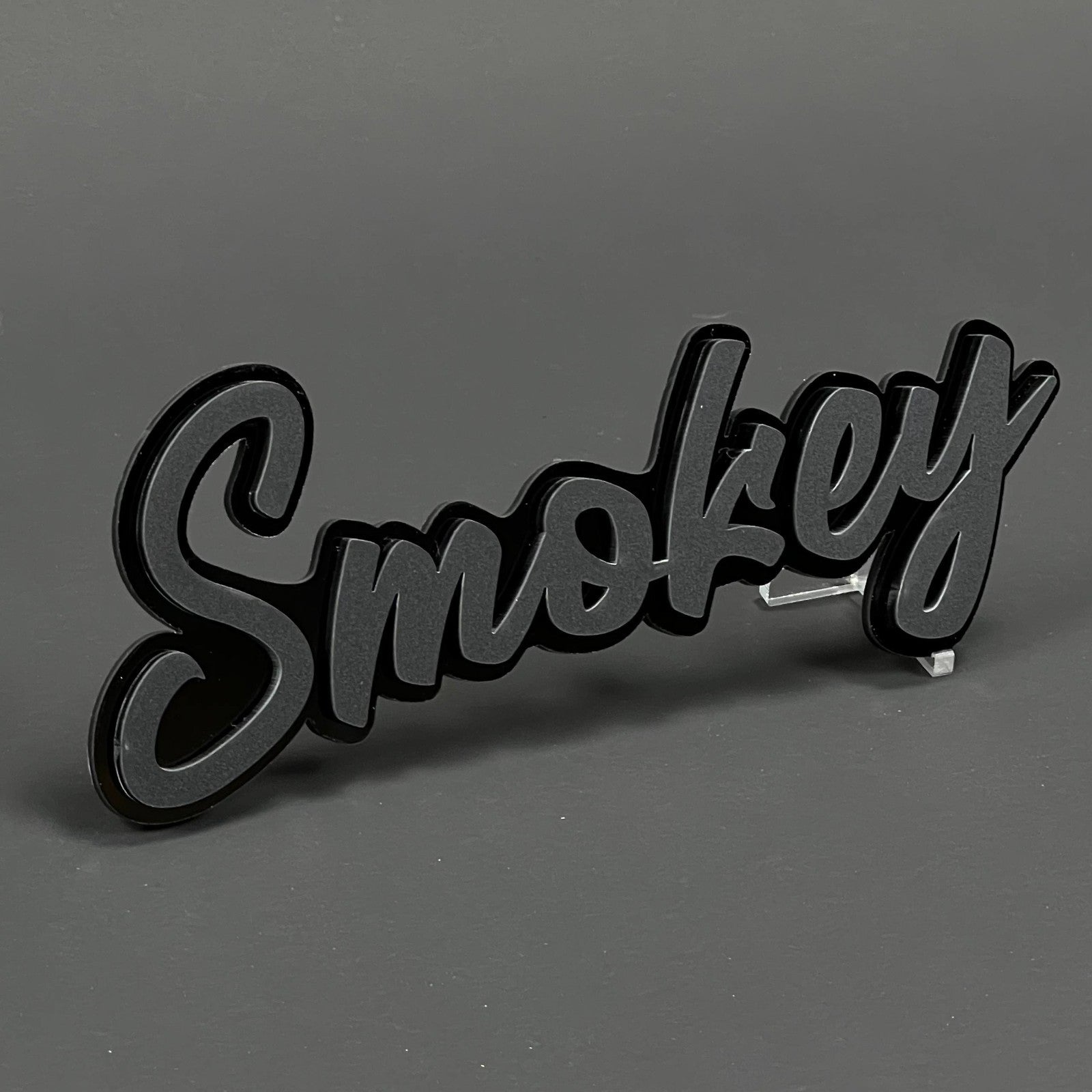 1PC SMOKEY Badge – 3D Acrylic Car Truck Fender Tailgate Emblem Decal