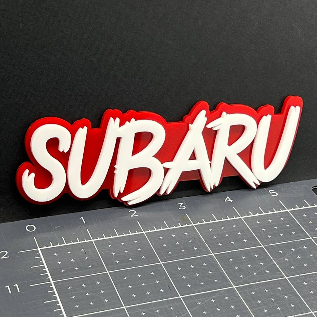 1PC Subaru Emblem – 3D Multicolor Acrylic Exterior Car Badge Decal for Subaru