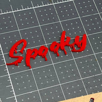 1PC Spooky Emblem Badge – Custom Multicolor 3D Acrylic Car Sticker Decal
