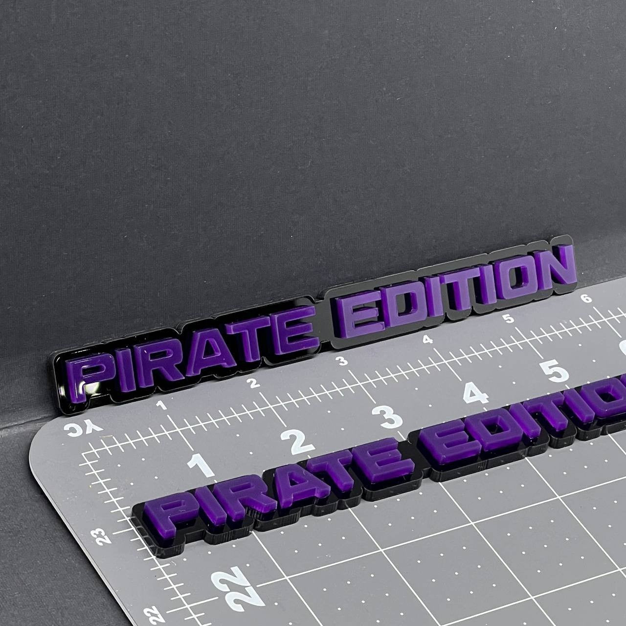 2PC PIRATE Edition Emblem – 3D Multicolor Acrylic Car Badge Decal