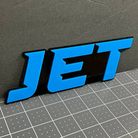 1PCS JET Emblem – Durable 3D Multicolor Acrylic Car Exterior Badge