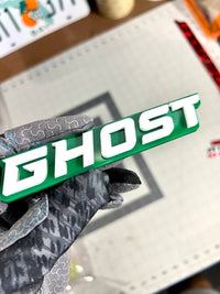 2pcs GHOST Emblem Car Side Fender Grill Trunk Badge Sticker Decal