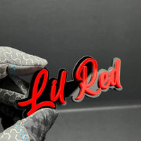 1PC Lil' Red Emblem – Custom 3D Multicolor Acrylic Fender & Tailgate Car Sticke