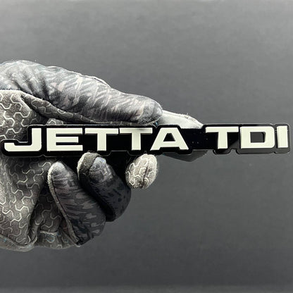 1PC Jetta TDI Emblem – 3D Acrylic Multicolor Car Truck SUV Tailgate Badge