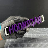 HOONIGAN 3D Emblem Set – 2PCS Multicolor Acrylic JDM Drift Car Fender Decals