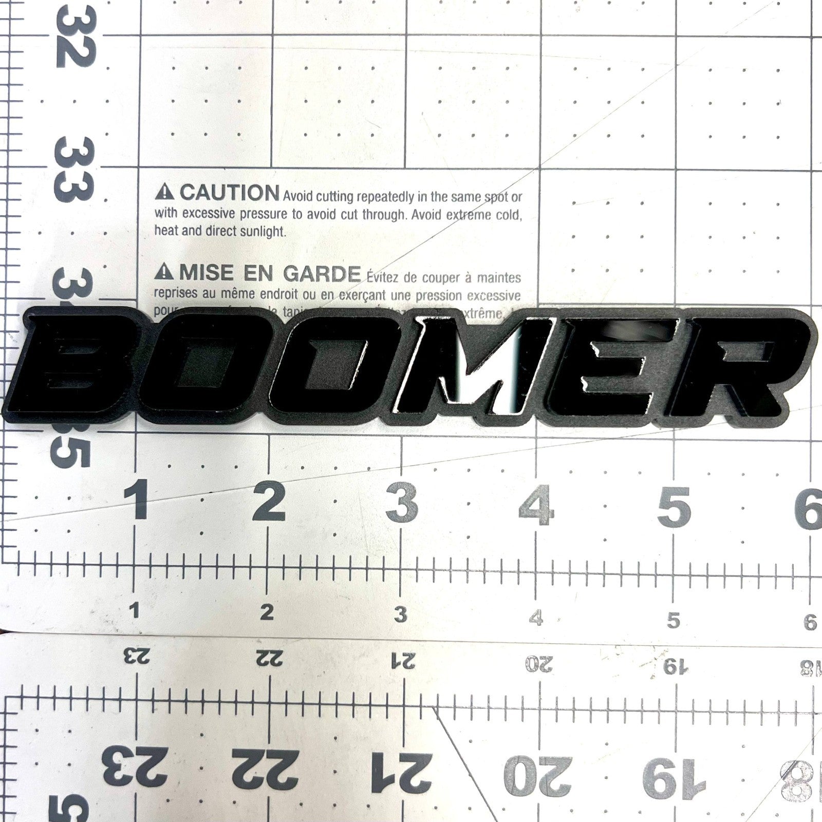 1PC BOOMER Badge – Custom 3D Multicolor Acrylic Car Fender & Trunk Sticker Decal