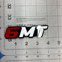 6MT 3D Emblem – Custom Multicolor Acrylic Car Exterior Badge (1PC)