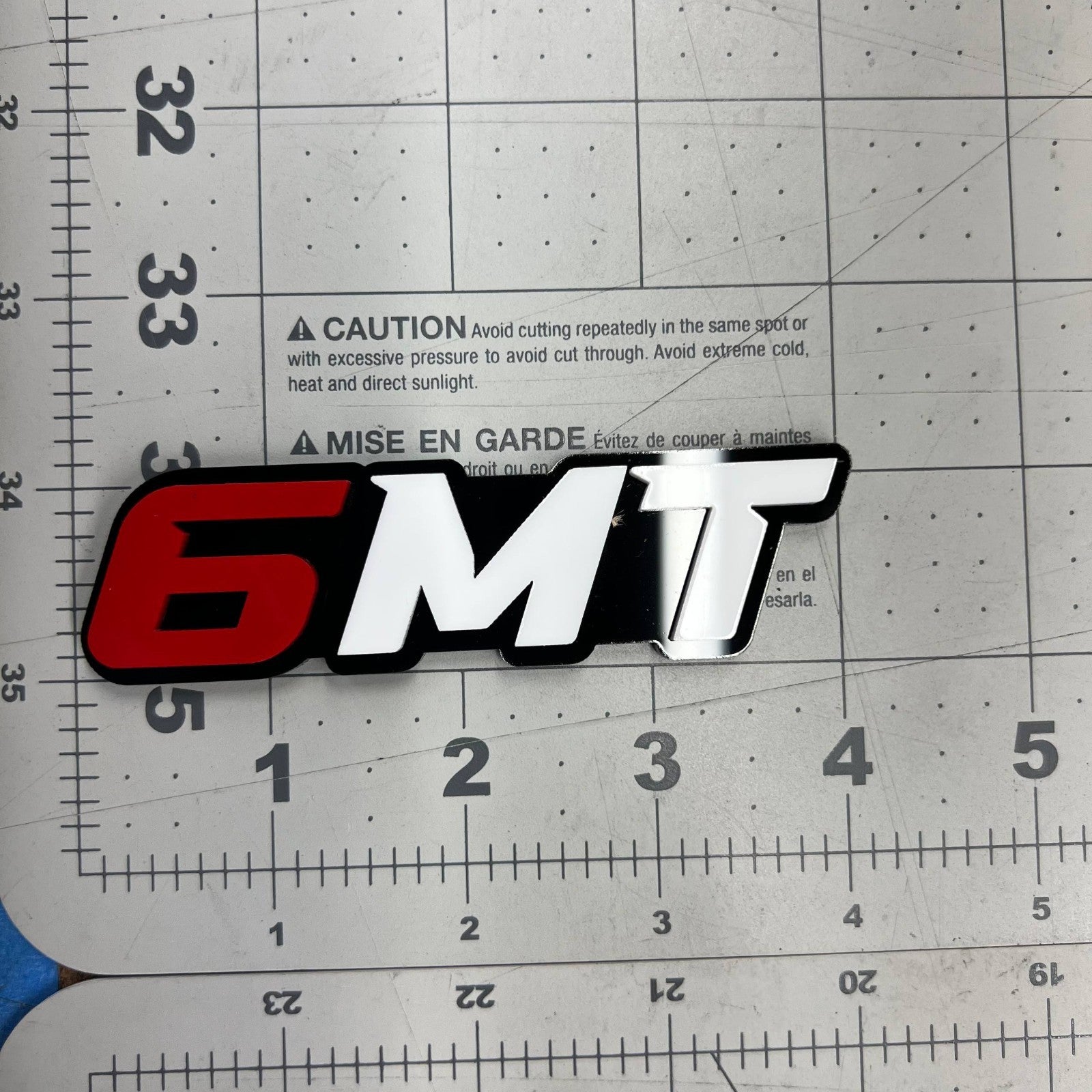 6MT 3D Emblem – Custom Multicolor Acrylic Car Exterior Badge (1PC)