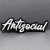 1PC ANTISOCIAL Emblem – 3D Multicolor Acrylic Badge for Car, SUV & Truck