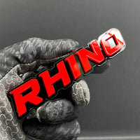 1PC Rhino Emblem – 3D Multicolor Acrylic Car & Truck Fender Badge Decal