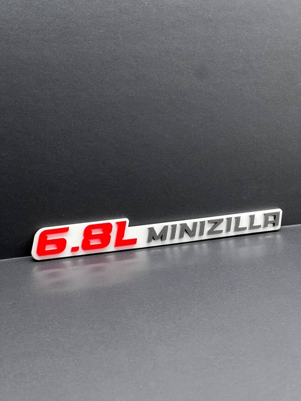 6.8L EMBLEMS QTY 2 FENDER EXTERIOR 6.8L ENGINE BADGE PAIR 3D ACRYLIC DECAL