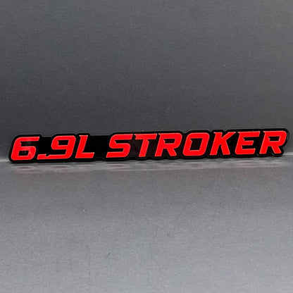 6.9L STROKER Engine Emblem Set (2PCS) Custom 3D Acrylic Fender & Tailgate Badge