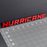 1PC HURRICANE 3D Red Black Matte Acrylic Emblem Badge for Car SUV Truck