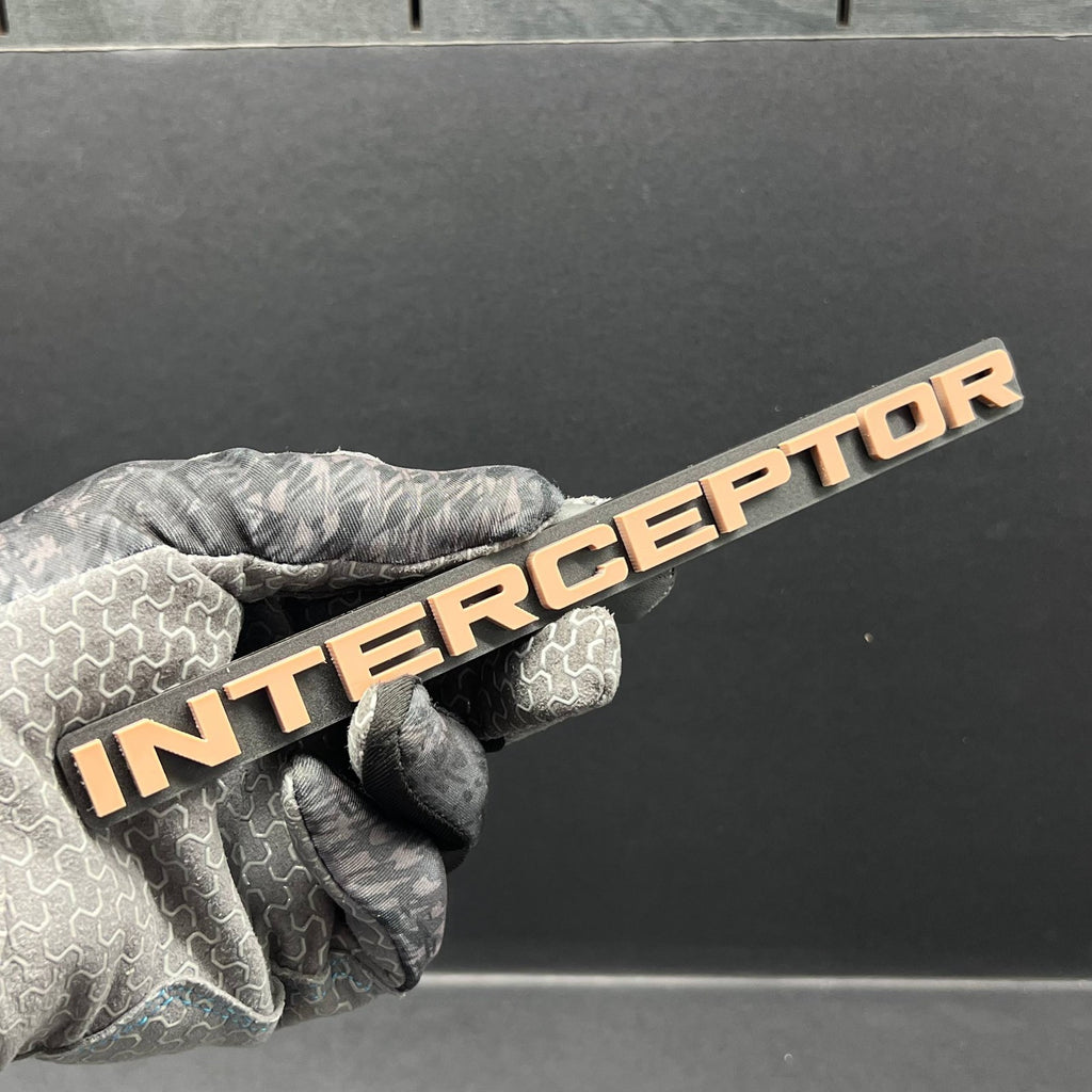 1pc INTERCEPTOR 3D Emblem – Custom Badge for Car, SUV & Truck Fender or Tailgate
