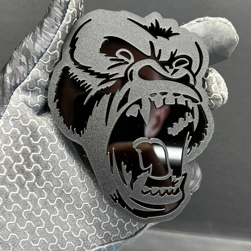 2PCS Gorilla Emblems – Durable Angry 3D Acrylic Fender Badges for Vehicles