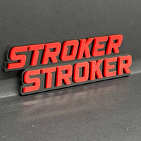 2PCS STROKER Emblems – 3D Acrylic Engine Fender Badges for Car or Truck