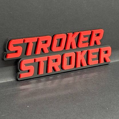 2PCS STROKER Emblems – 3D Acrylic Engine Fender Badges for Car or Truck