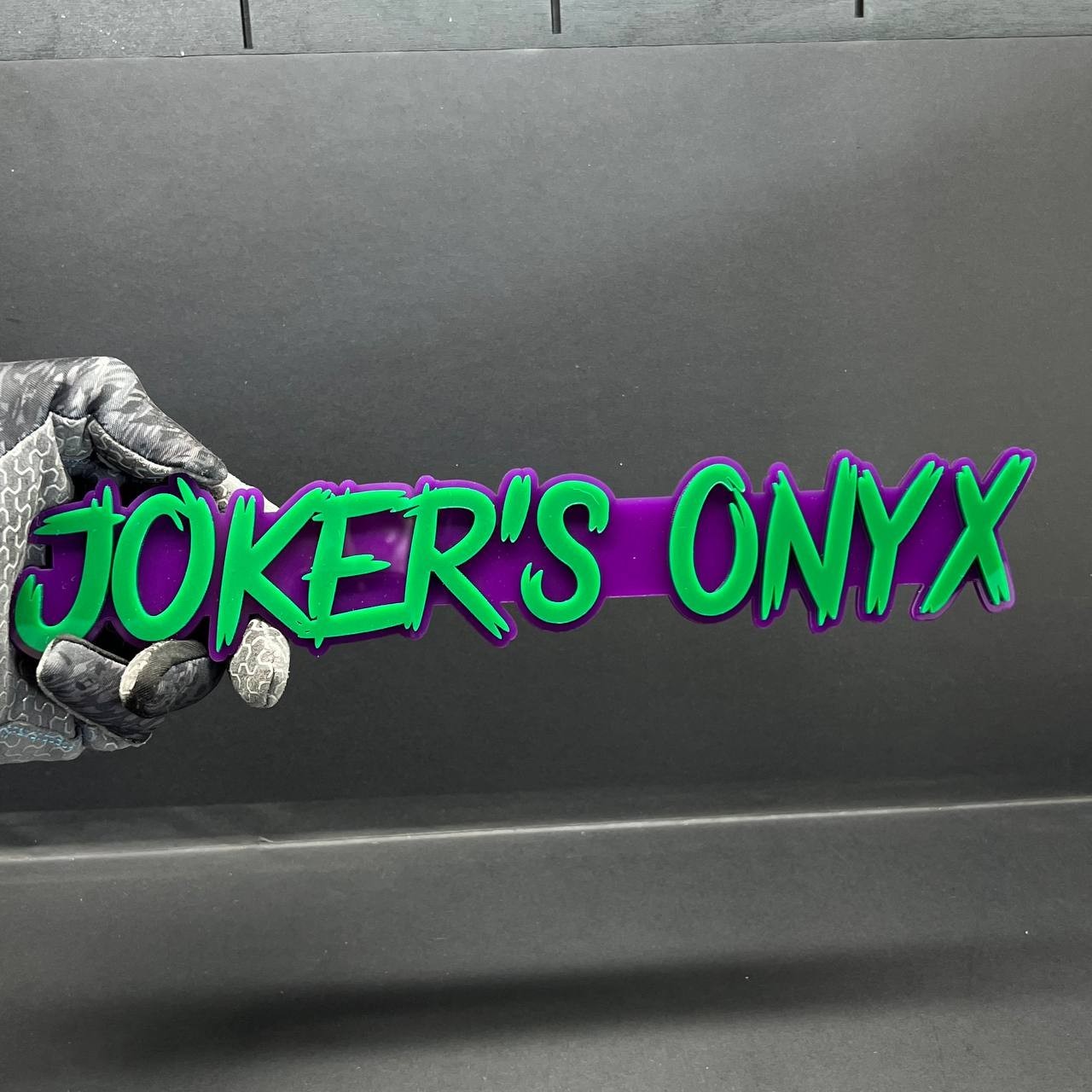 1PC JOKER'S ONYX Emblem – 3D Custom Acrylic Car Fender & Trunk Badge Decal