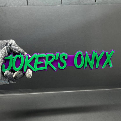 1PC JOKER'S ONYX Emblem – 3D Custom Acrylic Car Fender & Trunk Badge Decal