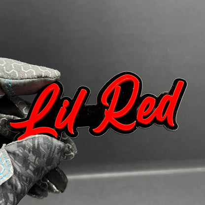 1PC Lil' Red Emblem – Custom 3D Multicolor Acrylic Fender & Tailgate Car Sticke
