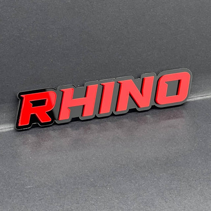 1PC Rhino Emblem – 3D Multicolor Acrylic Car & Truck Fender Badge Decal