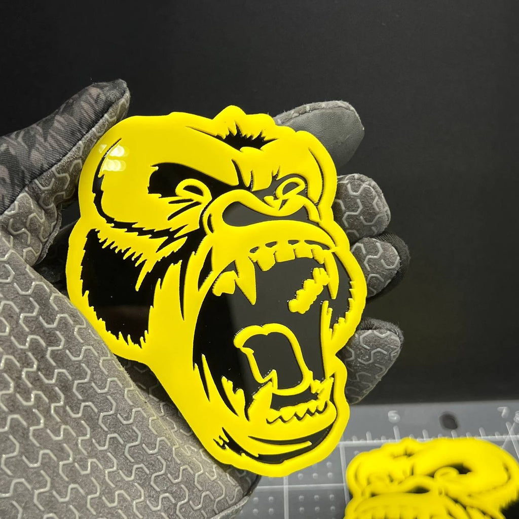 2PCS Gorilla Emblem Badges – 3D Angry Car & Truck Fender Decal Stickers