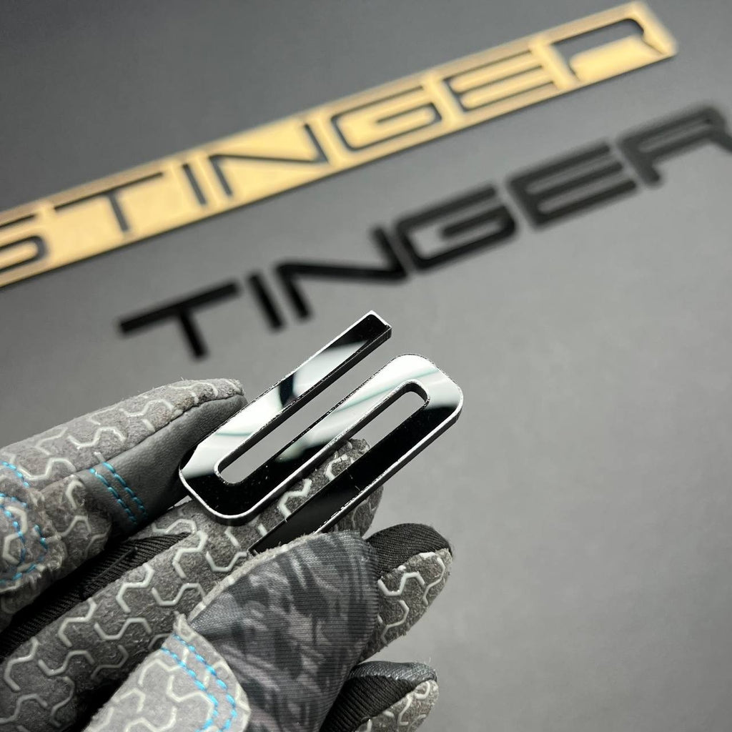 1PC STINGER Black Emblem – 3D Acrylic Fender or Trunk Badge for KIA STINGER