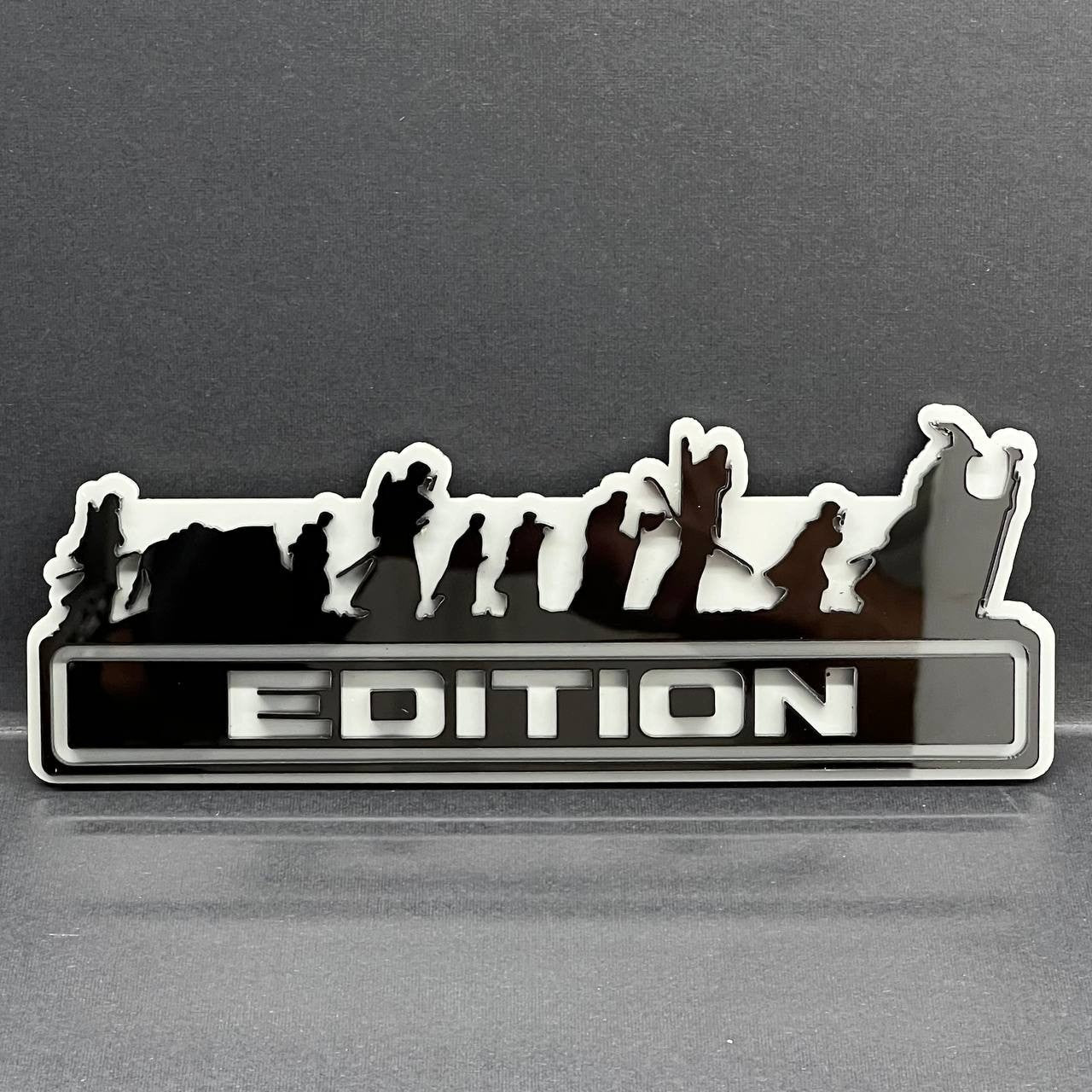 1PCS LOTR Black Edition Emblem Car Badges Badass Sticker LOTR  Decal Multicolor