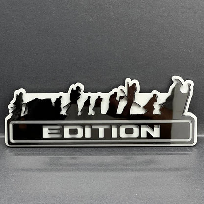 1PCS LOTR Black Edition Emblem Car Badges Badass Sticker LOTR  Decal Multicolor