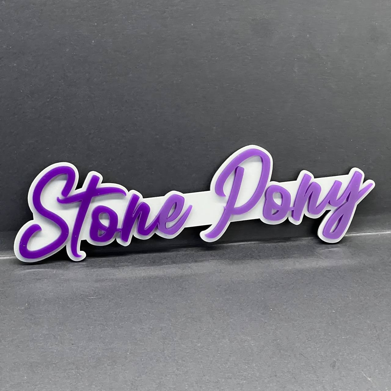 1PCS Stone Pony 3D Emblem – Custom Acrylic Car, Truck & SUV Badge