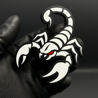 1PC SCORPION Emblem – 3D Multicolor Acrylic Car Badge Decal