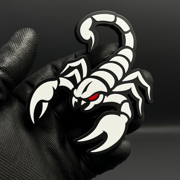 1PC SCORPION Emblem – 3D Multicolor Acrylic Car Badge Decal
